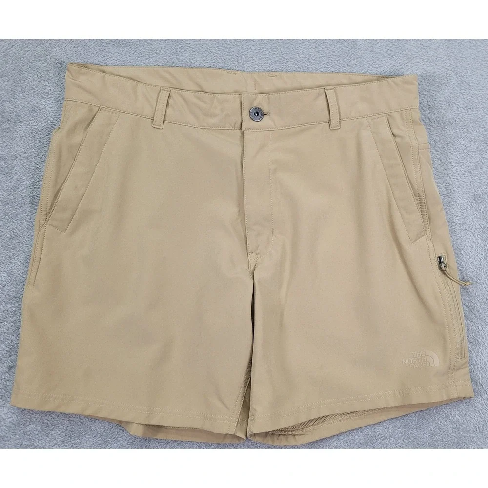 The North Face Mens Size 34 Khaki Tan Hiking Shorts Lightweight  Golf Trail